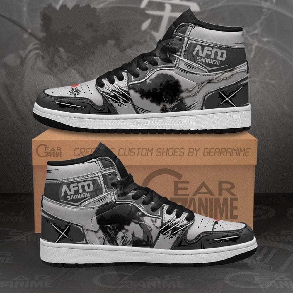 Afro Samurai Jinno Custom Anime Mn11 Shoes Air Jd Retro Sneakers V32