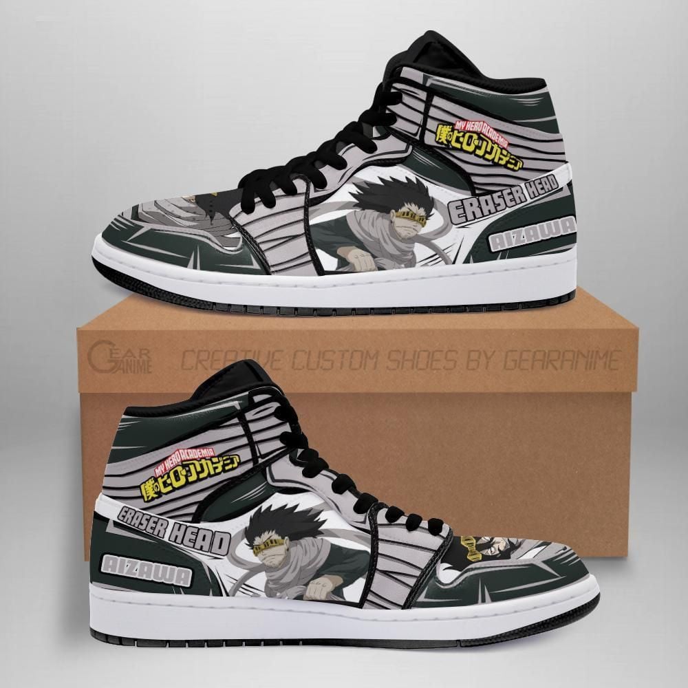 Aizawa Eraser Head Custom My Hero Academia Anime Shoes Air Jd Retro Sneakers V34