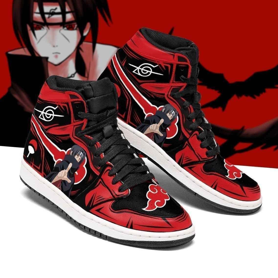 Akatsuki Itachi Naruto Sneakers Anime Shoes Sport V45