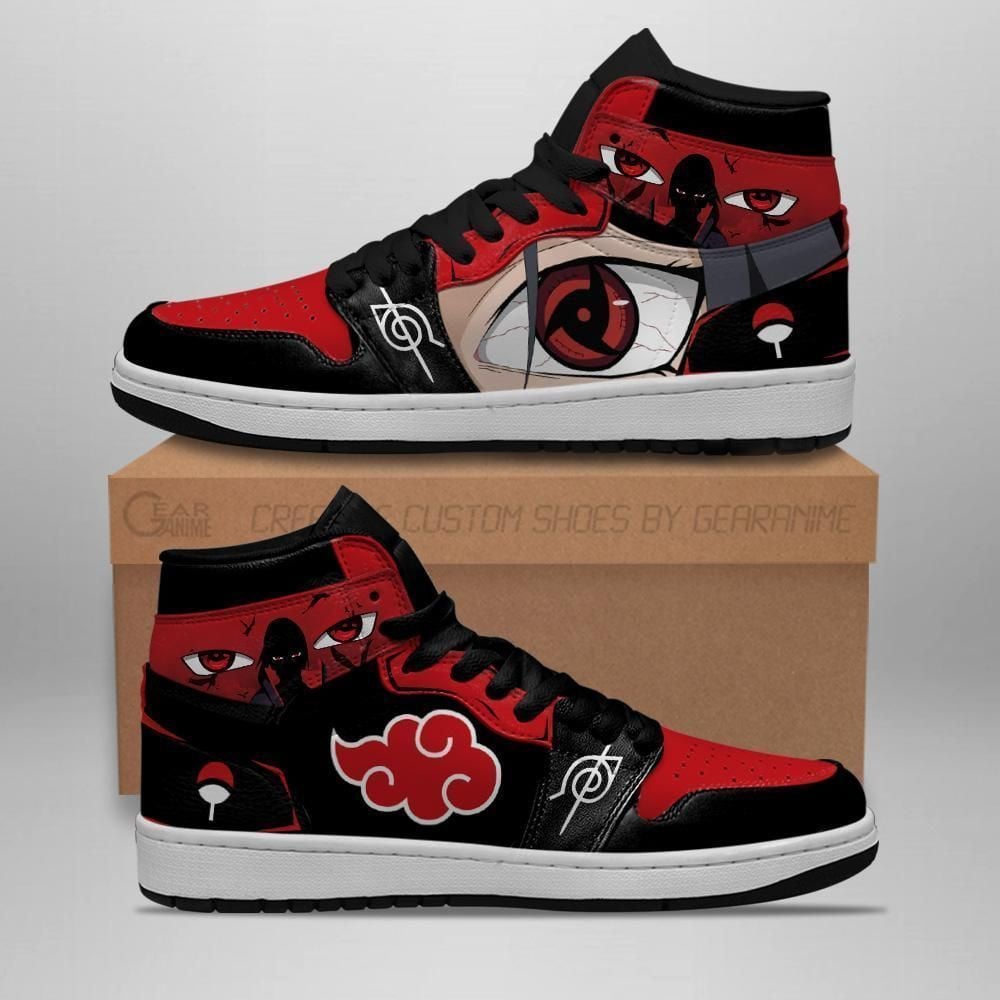 Akatsuki Itachi Naruto Sneakers Anime Shoes Sport V45