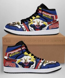 All Might 2 Boots J1 Custom My Hero Academia Anime Custom Shoes Air Jd Retro Sneakers V152