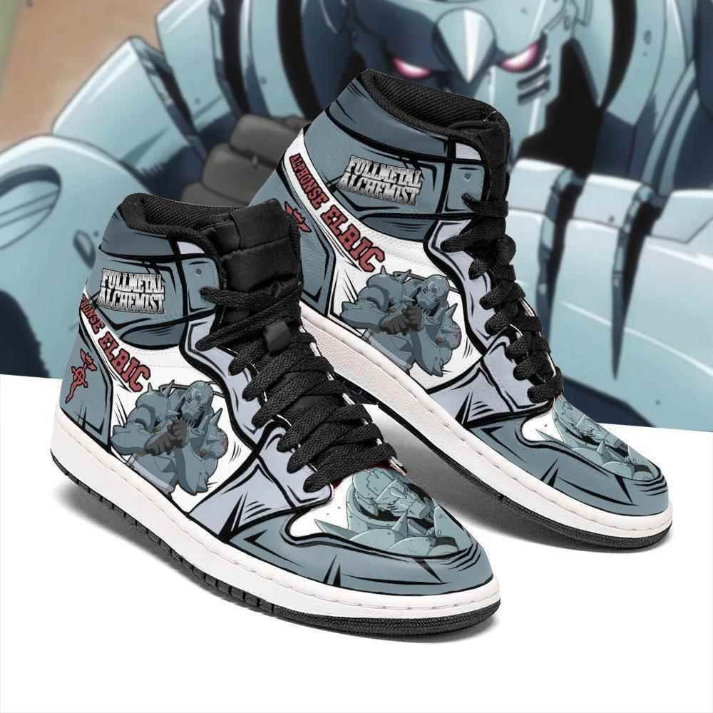 Alphonse Elric Shoes Boots Fullmetal Alchemist Anime Sneakers Shoes Sport V164