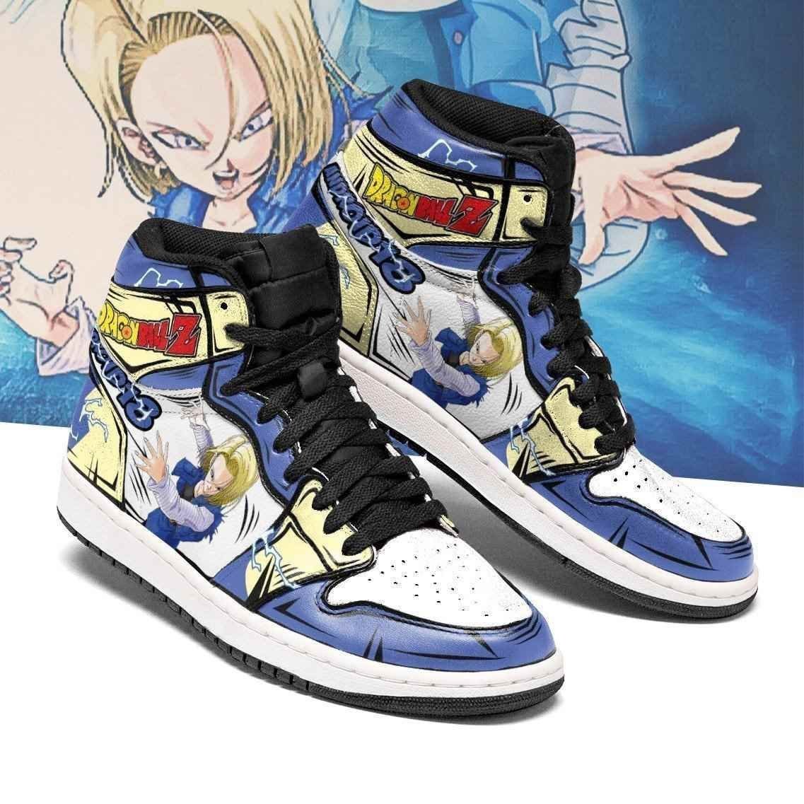 Android 18 Dragon Ball Z Anime Shoes Air Jd Retro Sneakers V172