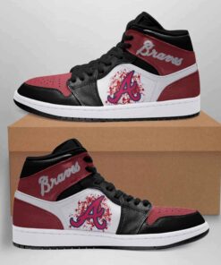 Atlanta Braves MLB Custom Shoes Air Jd Retro Sneaker V229