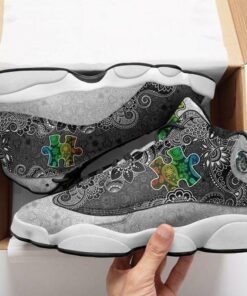 Autism Puzzle Mandala Paisley Air Jd13 Sneaker Shoes VJD597