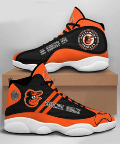 Baltimore Orioles Football Mlb Air Jd13 Sneaker Shoes VJD538