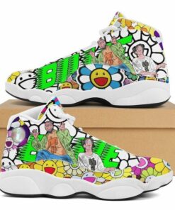 Billie Eilish & Takashi Murakami Sunflower Retro Air Jd13 Sneaker Shoes VJD974