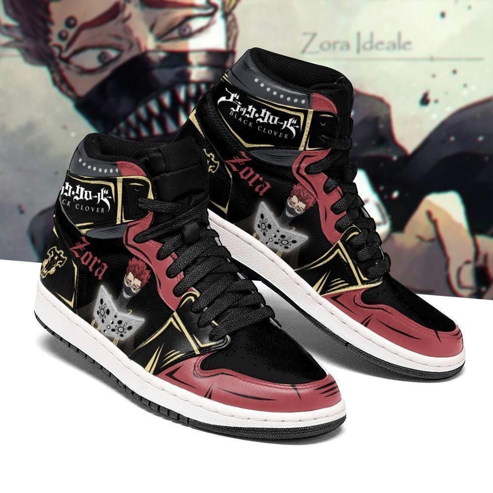 Black Bull Zora Ideale Black Clover Anime Shoes Air Jd Retro Sneakers V437