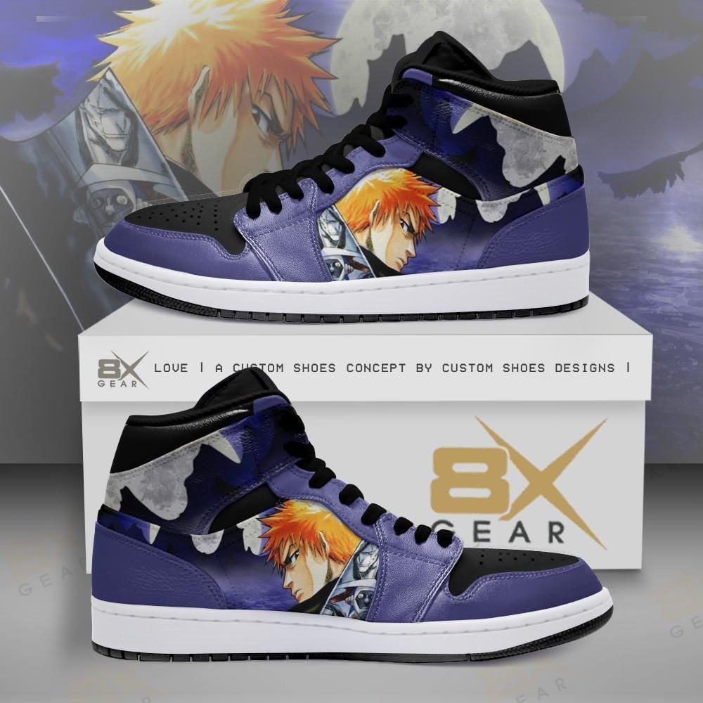 Bleach Ichigo Anime Shoes Air Jd Retro Sneakers V486