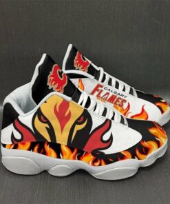 Calgary Flames Nhl Football Air Jd13 Sneaker Shoes VJD303