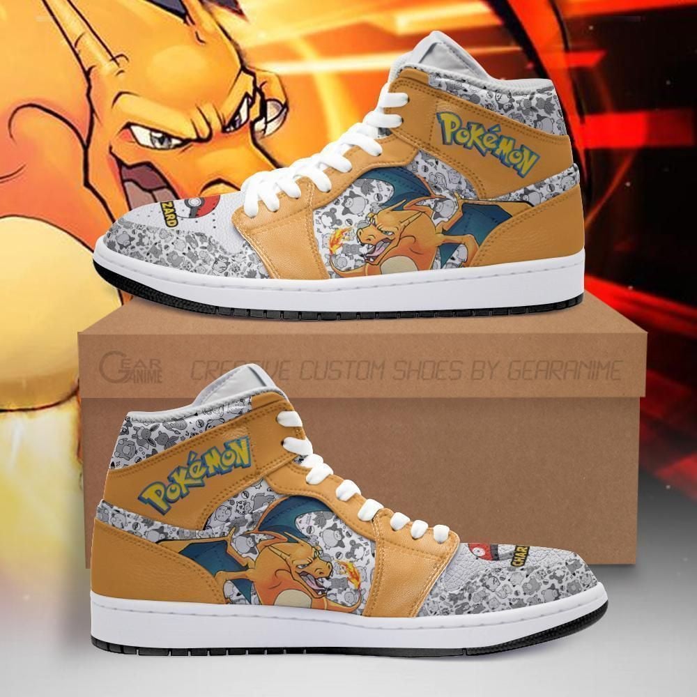 Charizard 2 Boots J1 Cute Pokemon Anime Custom Shoes Air Jd Retro Sneakers V644