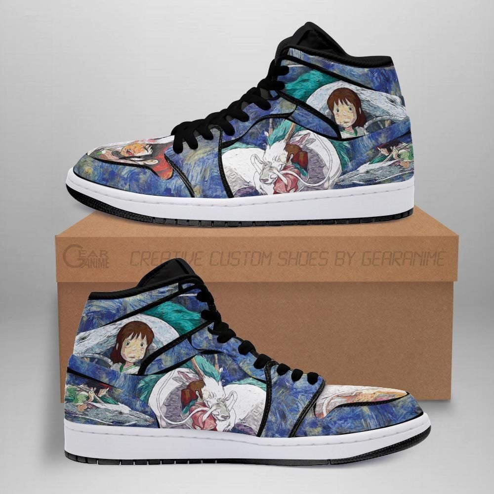 Chihiro Haku Dragon Starry Night Style Spirited Away Shoes Air Jd Retro Sneakers V690