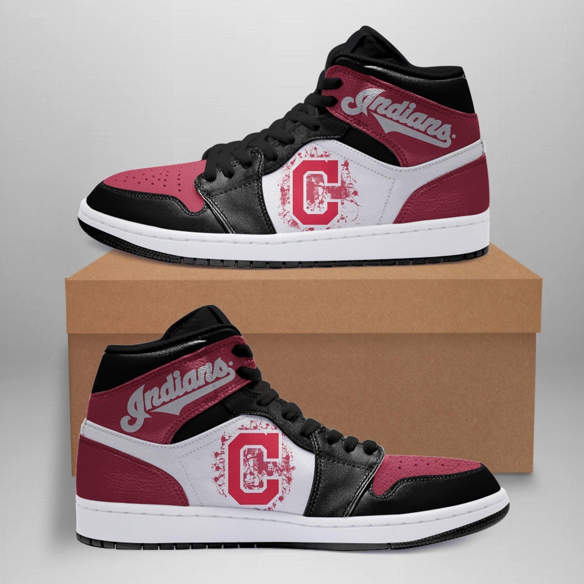 Cleveland Indians Mlb Shoes Air Jd Retro Sneakers V746