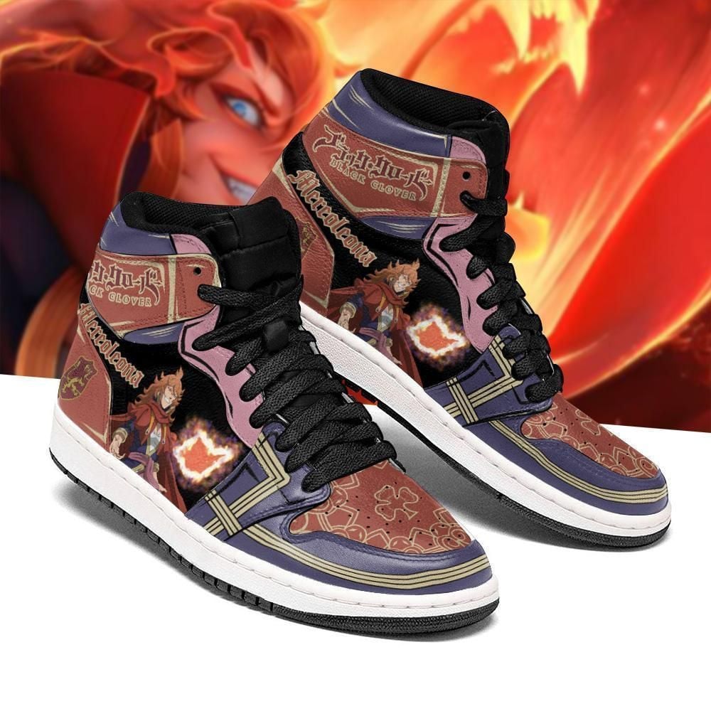 Crimson Lion Mereoleona Shoes Black Clover Anime Sneakers Shoes Sport V808