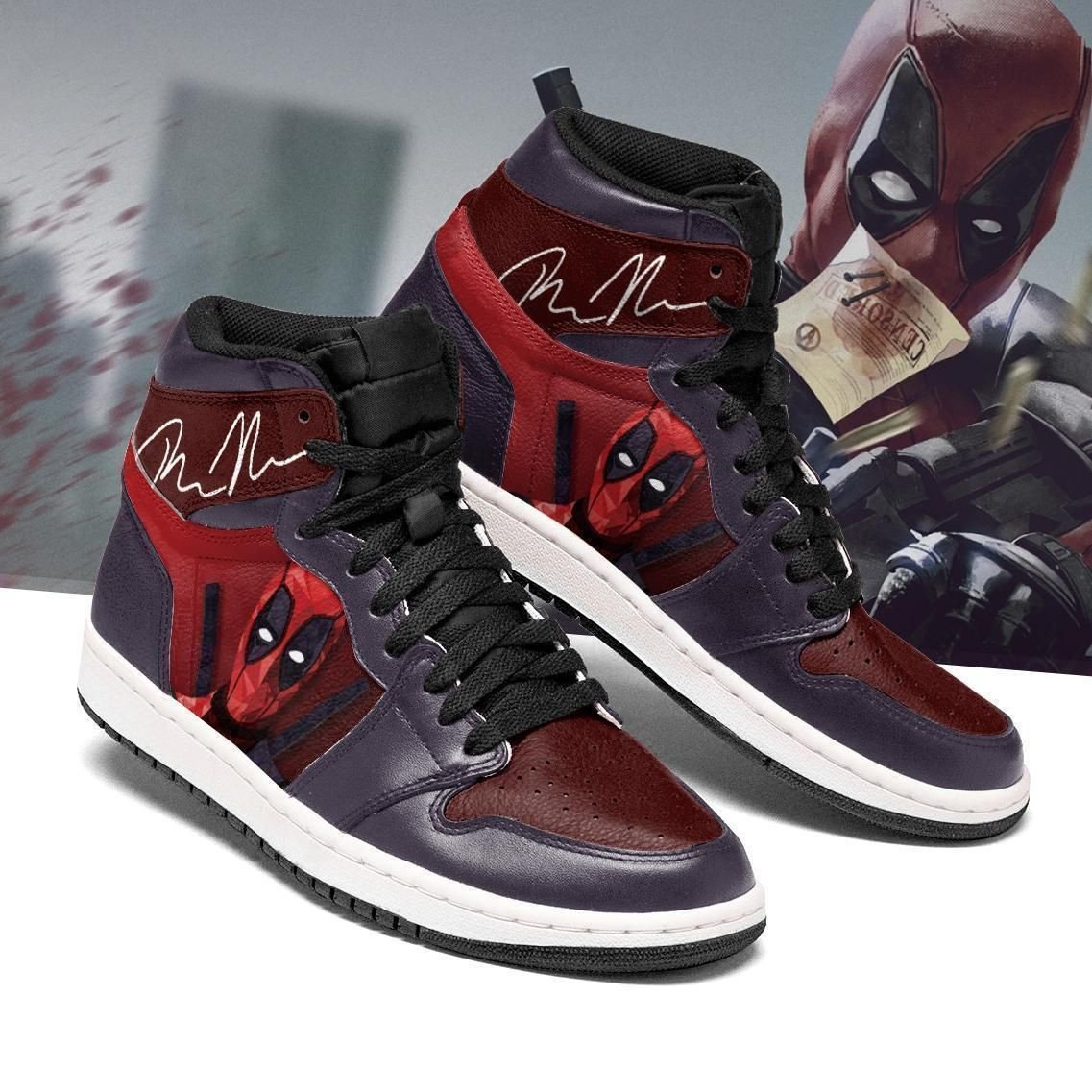 Deadpool Marvel Sneakers Shoes Sport V853