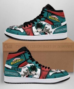 Deku Izuku Boots J1 Custom My Hero Academia Anime Custom Shoes Air Jd Retro Sneakers V861