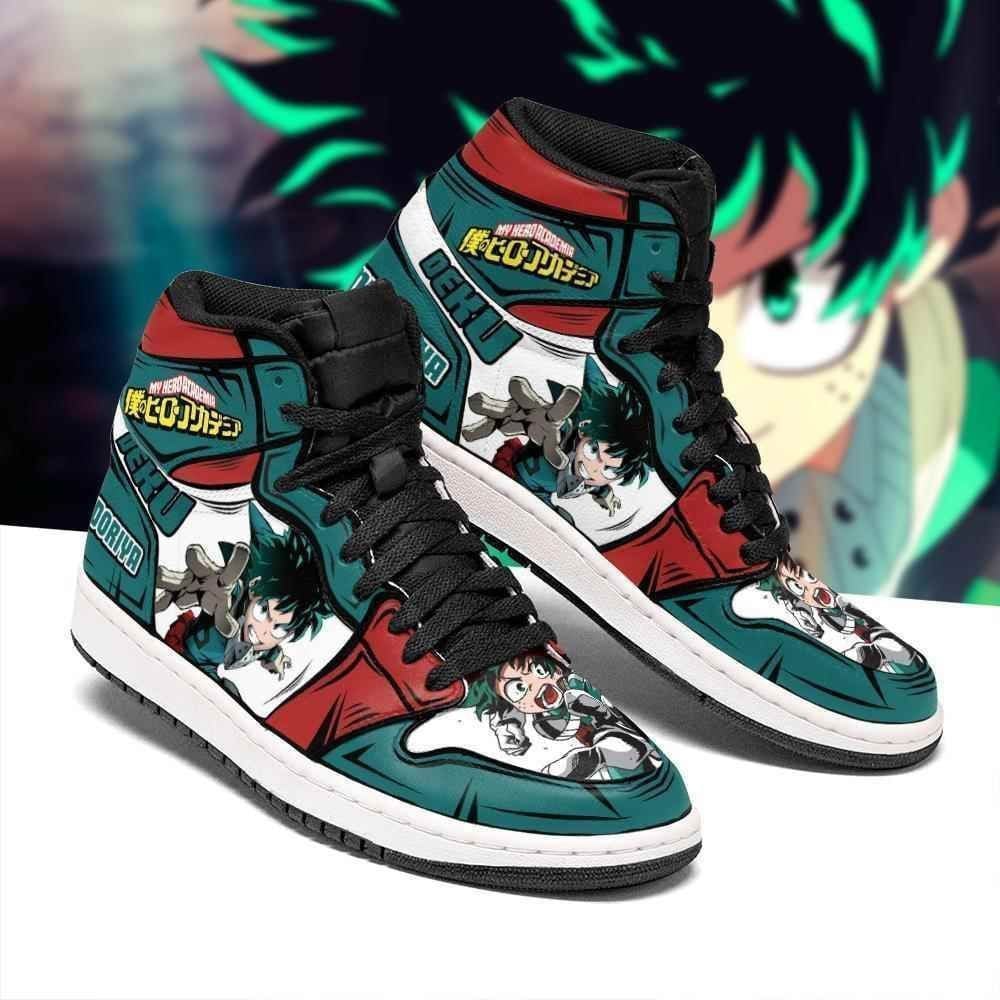 Deku Izuku Boots J1 Custom My Hero Academia Anime Custom Shoes Air Jd Retro Sneakers V863