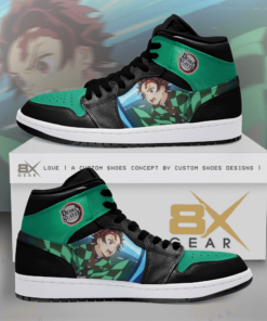 Demon Slayer Jordan Sneakers Tanjiro Attack Anime Shoes Sport V874