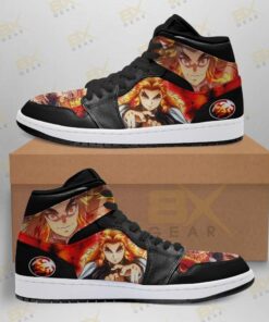 Demon Slayer Shoes Kyojuro Rengoku Anime Sneakers Shoes Air Jd Retro Sneakers V878