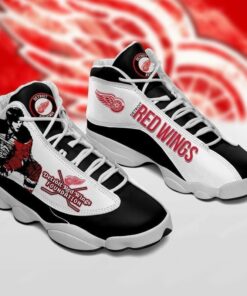 Detroit Red Wings Football Nhl Team Air Jd13 Sneaker Shoes VJD599