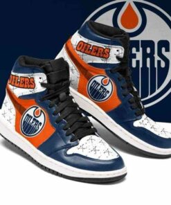 Edmonton Oilers Ice Hockey Shoes Air Jd Retro Sneakers V1095