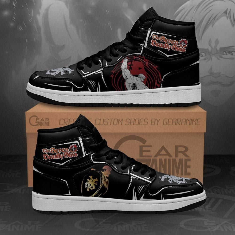 Escanor Divine Axe Rhitta Seven Deadly Sins Anime Shoes Air Jd Retro Sneakers V1144