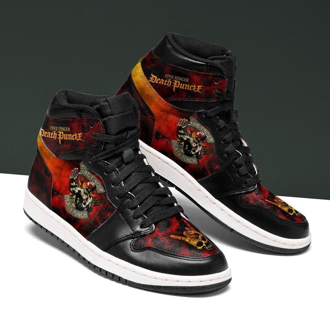 Five Finger Death Punch Rock Men Unique Five Finger Custom Shoes Air Jd Retro Sneakers V1215