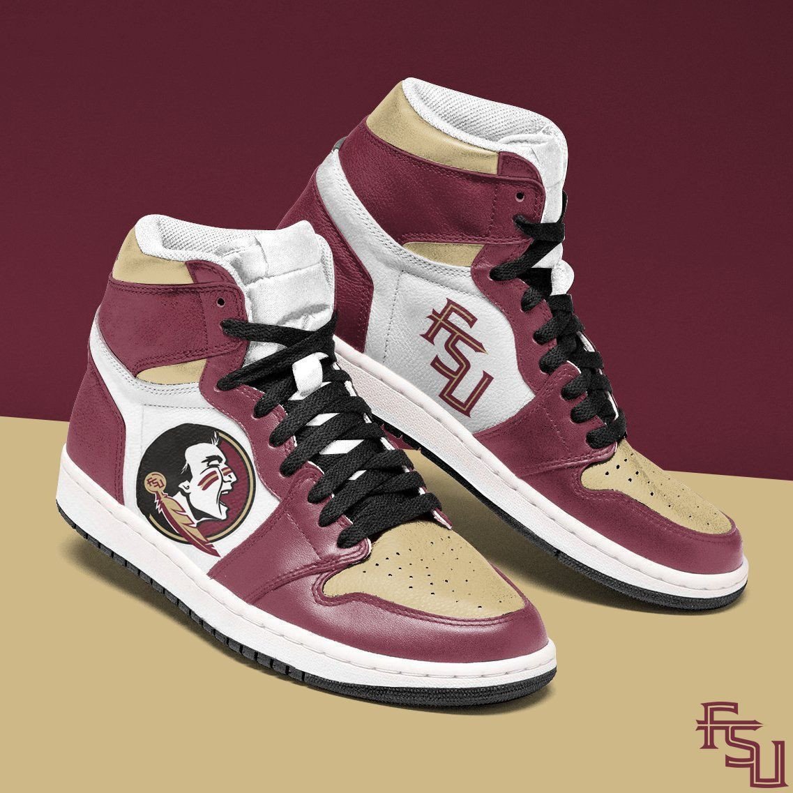 Florida State Seminoles Ncaa Men Unique Florida State Seminoles Football Custom Shoes Air Jd Retro Sneakers V1231