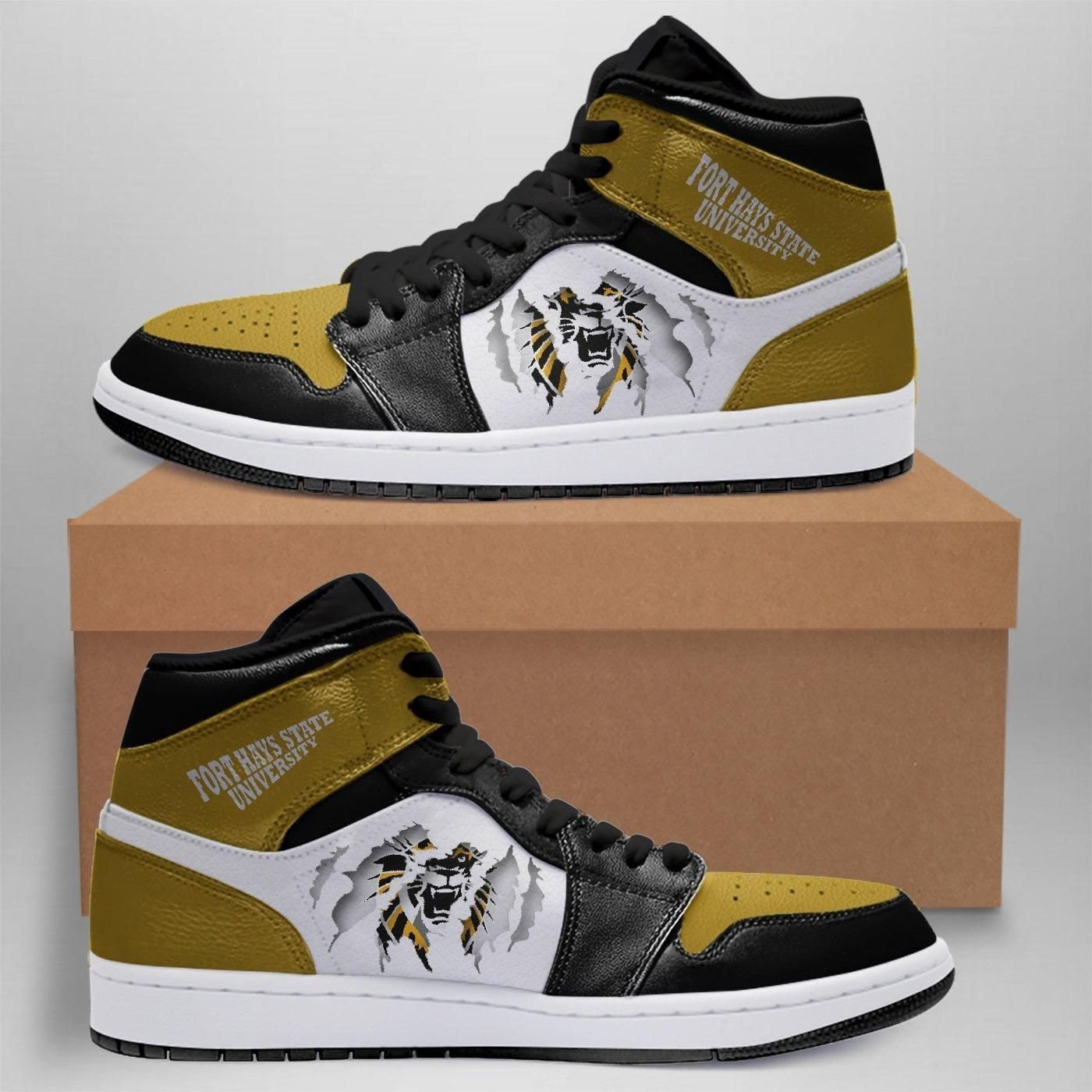 Fort Hays State Tigers Ncaa Shoes Air Jd Retro Sneakers V1238