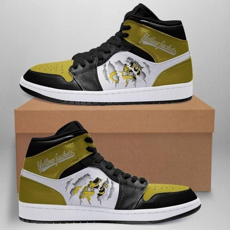 Ga Tech Yellow Jackets 2-Ncaa Shoes Air Jd Retro Sneakers V1293