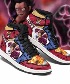 Gear 4 Luffy Straw Hat Priates One Piece Anime Shoes Air Jd Retro Sneakers V1323