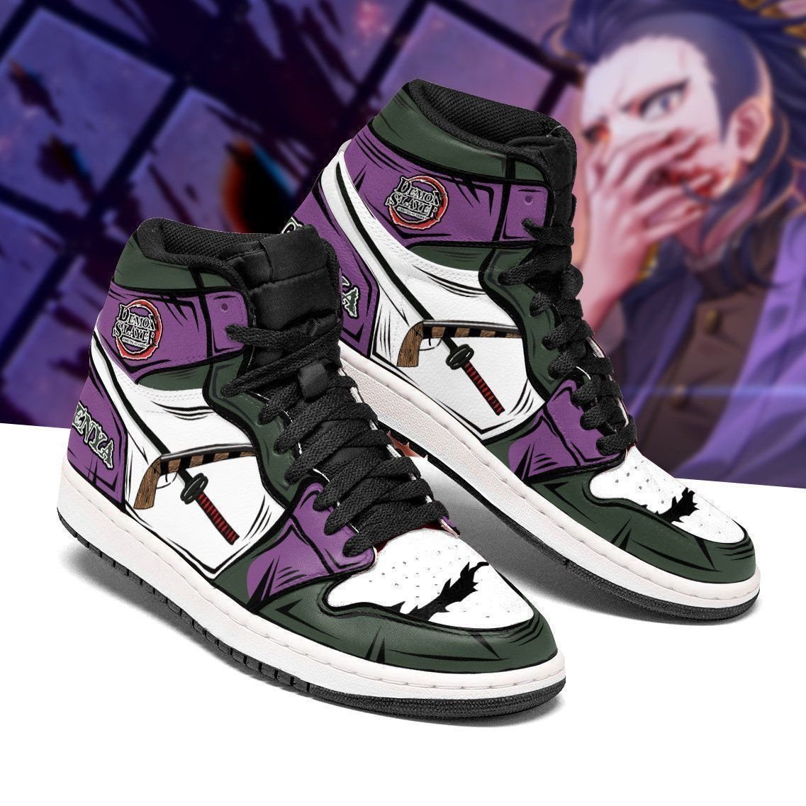 Genja Demon Slayer For Fan Anime Shoes Air Jd Retro Sneakers V1338