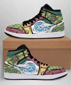 Giyu Demon Slayer Shoes Air Jd Retro Sneakers V1379