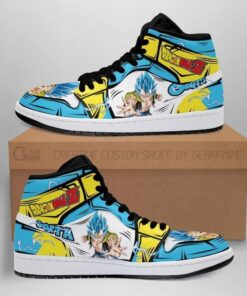 Gogeta Boots J1 Dragon Ball Z Anime Custom Shoes Air Jd Retro Sneakers V1388