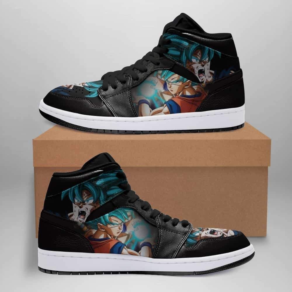 Goku Blue HFor Dragon Ball Team Custom Basketball Eachstep Gift For Fans Shoes Air Jd Retro Sneakers V1439