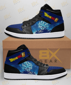 Goku Saiyan Blue Jordan Sneakers For Dragon Ball Anime Sneakers Shoes Air Jd Retro Sneakers V1457