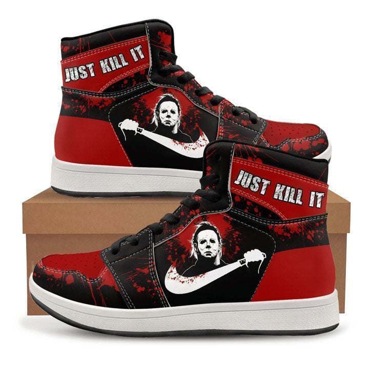 Halloween Michael Myers Just Kill It 1 High Shoes Air Jd Retro Sneakers V1588