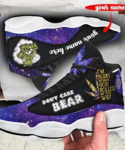 I’M Blunt Cos God Rolled Me That Way Personalized Weed Don’t Care Bear Jd13 Sneaker Shoes VP238