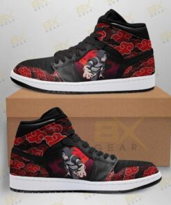 Itachi Akatsuki Shoes Naruto Anime Sneakers Shoes Air Jd Retro Sneakers V1893