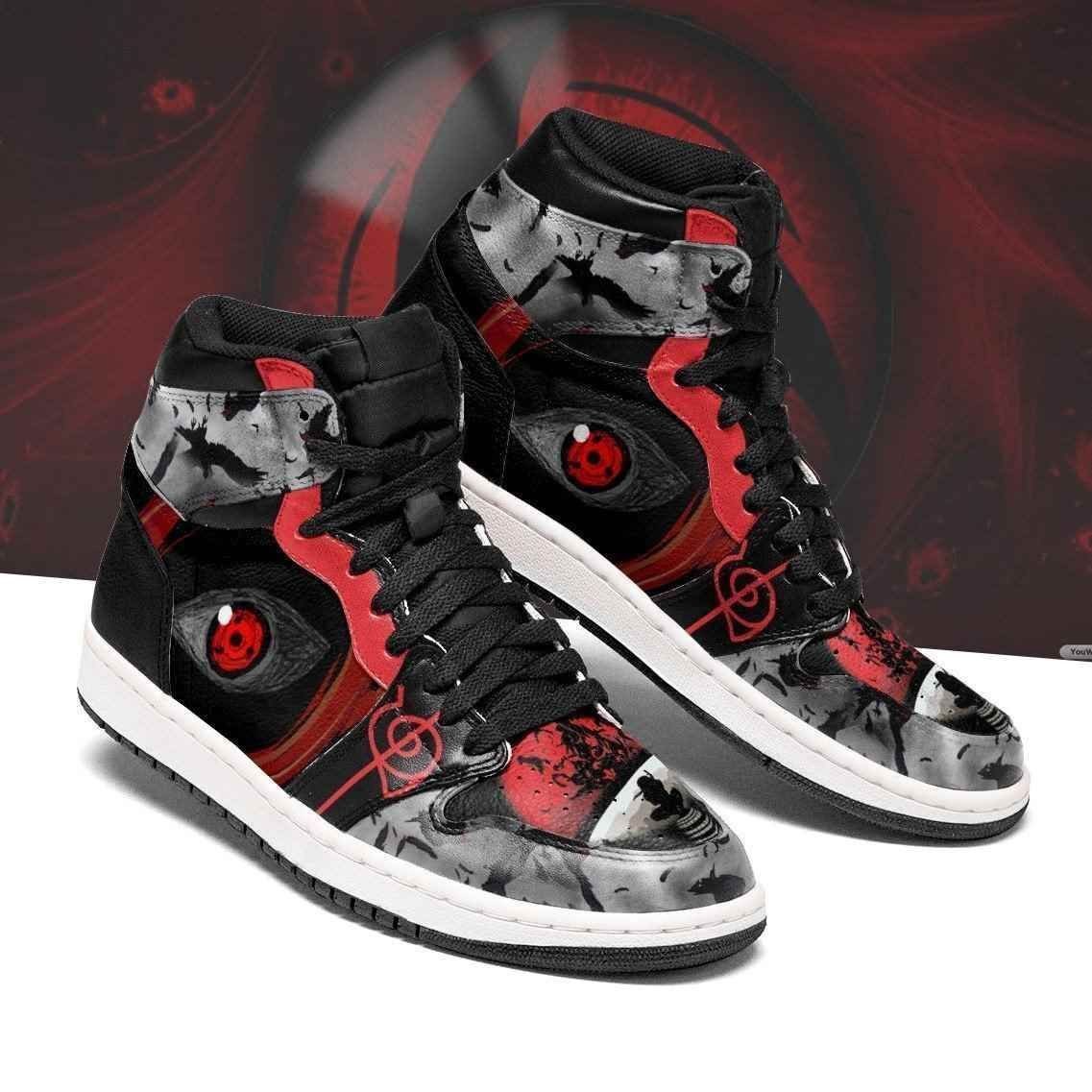 Itachi Sharingan Eyes Akatsuki Anime Shoes Air Jd Retro Sneakers V1905