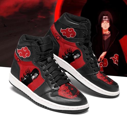 Itachi Sharingan Eyes Akatsuki Anime Shoes Air Jd Retro Sneakers V1906