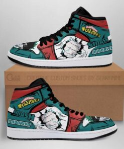 Izuku Midoriya Skill My Hero Academia Anime Pt04 Shoes Air Jd Retro Sneakers V1918