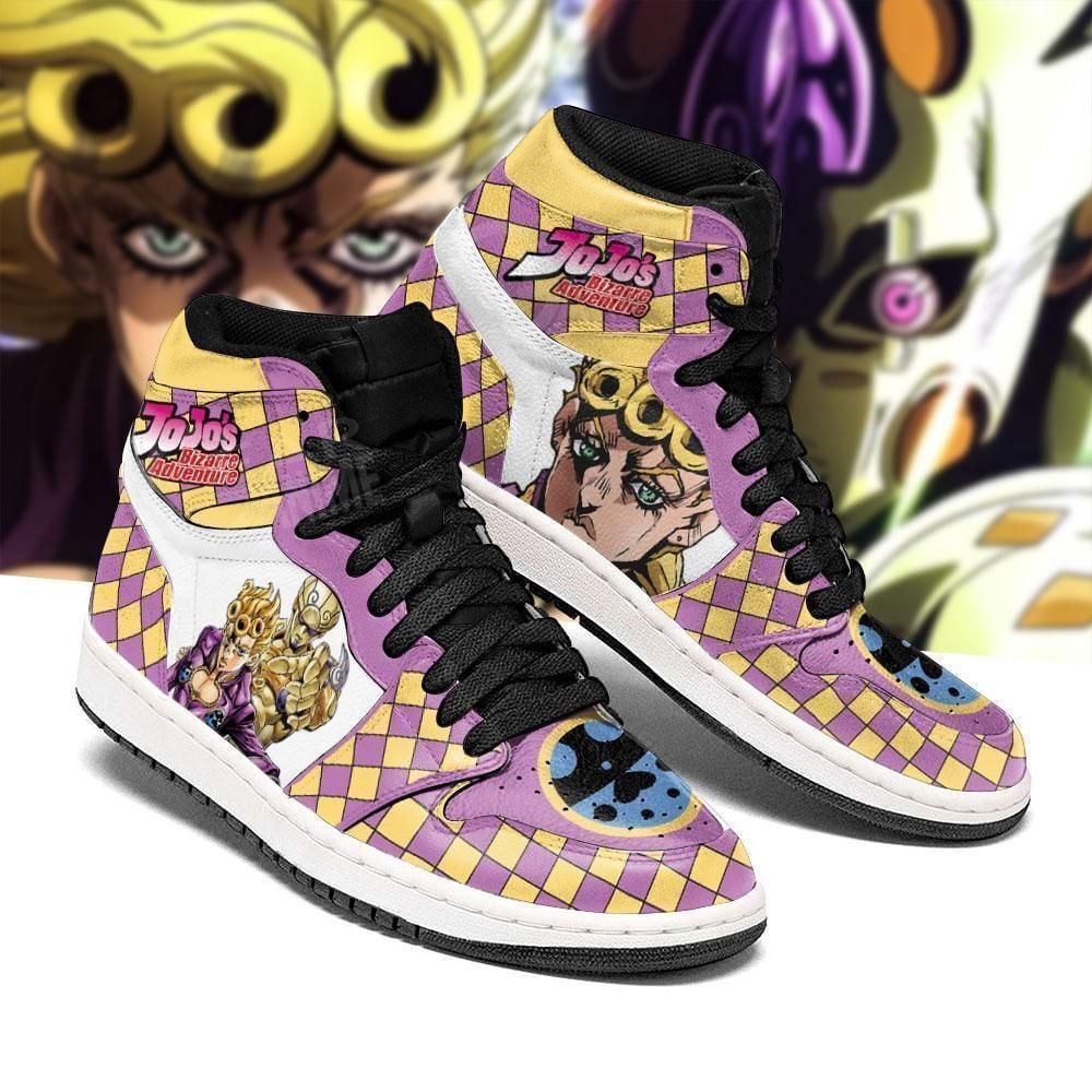 Jojo’S Bizarre Adventure Giorno Giovanna Anime Shoes Air Jd Retro Sneakers V1989