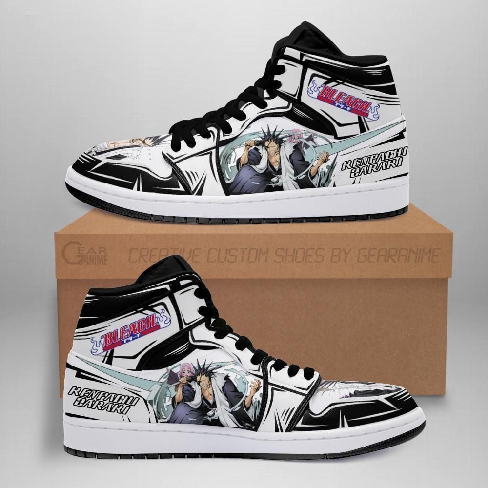 Kenpachi Bankai Bleach Anime Fan Gift Idea Shoes Air Jd Retro Sneakers V2125