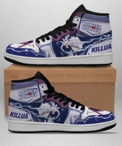 Killua Hunter X Hunter Lightning Hxh Anime Shoes Air Jd Retro Sneakers V2136