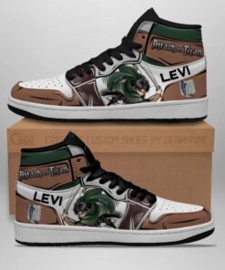 Levi Ackerman Attack On Titan Anime Shoes Air Jd Retro Sneakers V2255