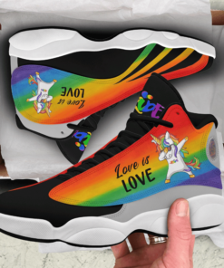 Lgbt Dabbing Unicorn Love Is Love Air Jd13 Sneaker Shoes VJD455