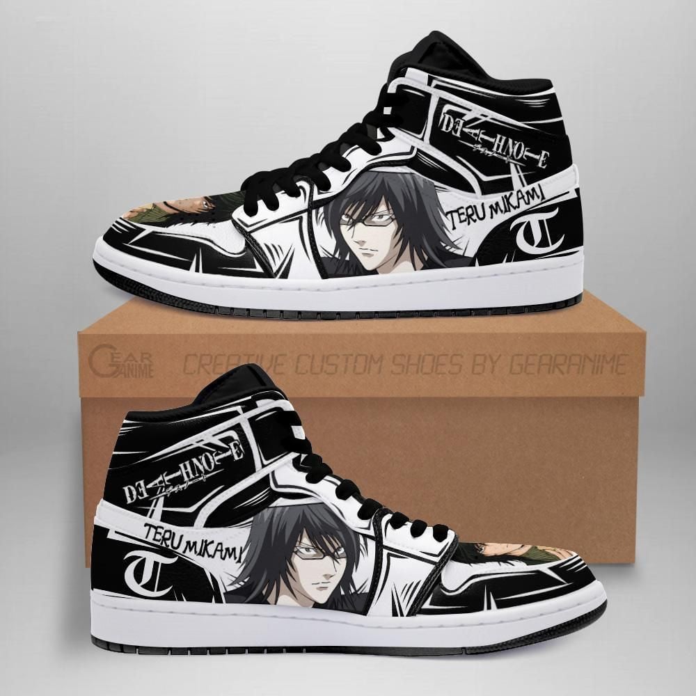 Light Teru Mikami Boots Custom Death Note Anime Shoes Air Jd Retro Sneakers V2268