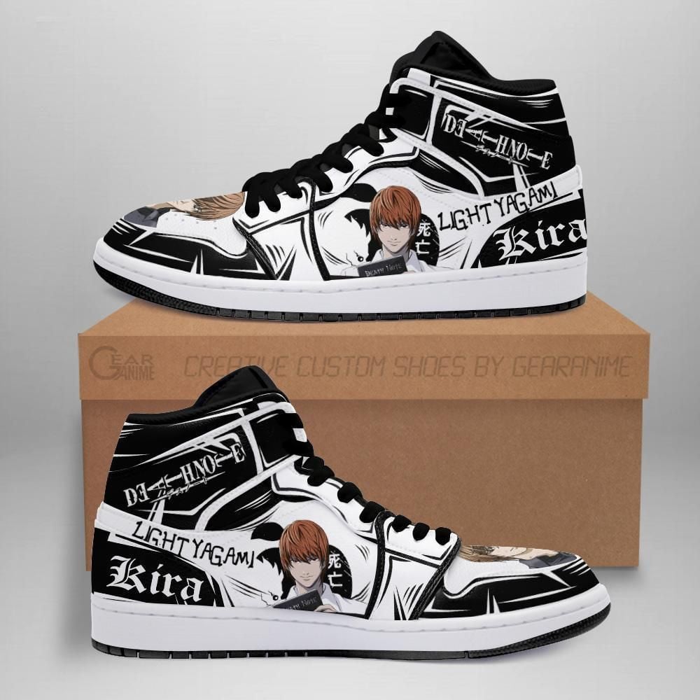 Light Yagami Boots Custom Death Note Anime Shoes Air Jd Retro Sneakers V2276