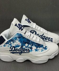 Los Angeles Dodgers Mlb Football Team Air Jd13 Sneaker Shoes VJD165